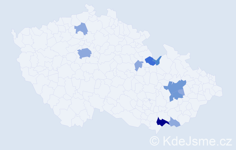 Příjmení: 'Malošková', počet výskytů 29 v celé ČR