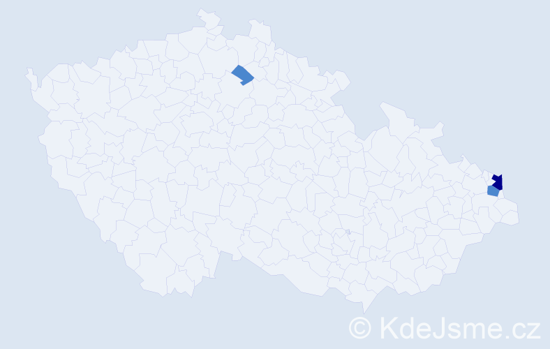 Příjmení: 'Doležaj', počet výskytů 5 v celé ČR