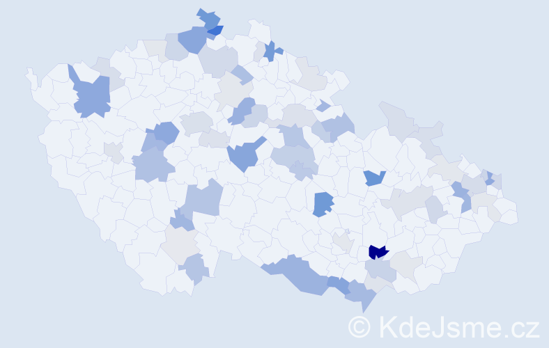 Příjmení: 'Mihalíková', počet výskytů 153 v celé ČR