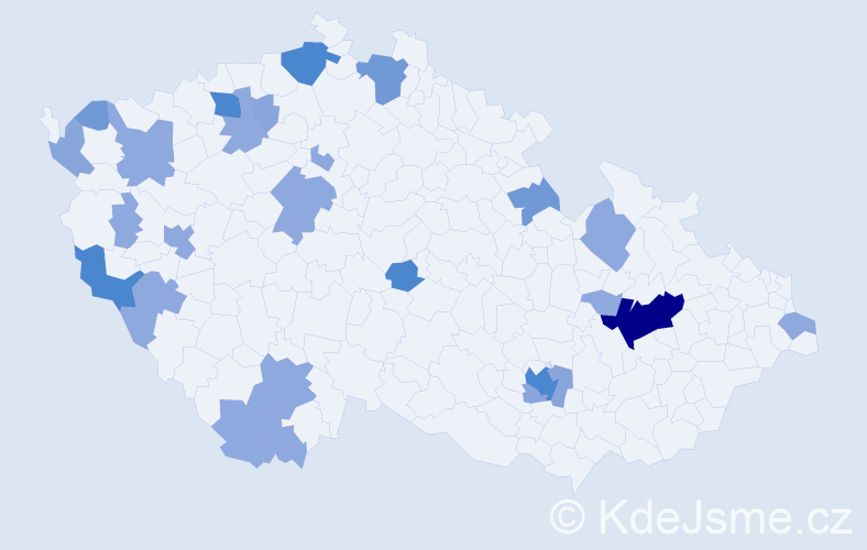 Příjmení: 'Maidl', počet výskytů 59 v celé ČR