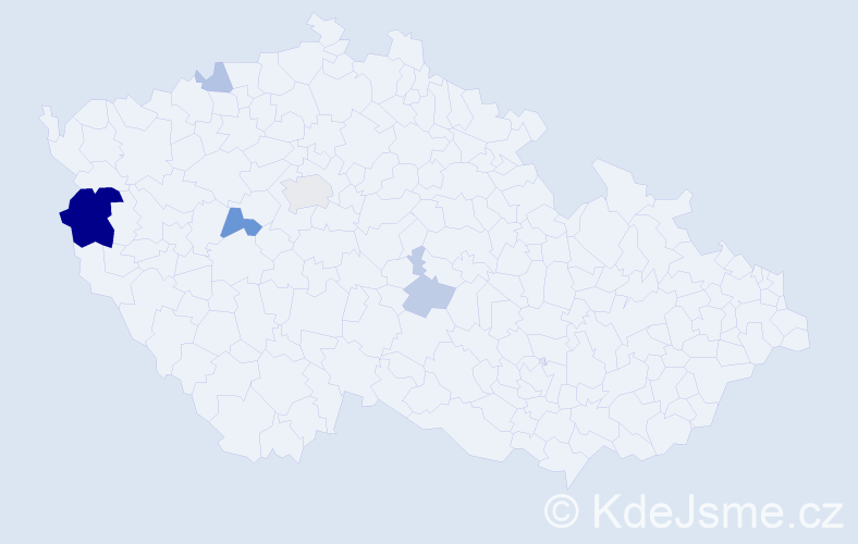 Příjmení: 'Nešvárová', počet výskytů 13 v celé ČR