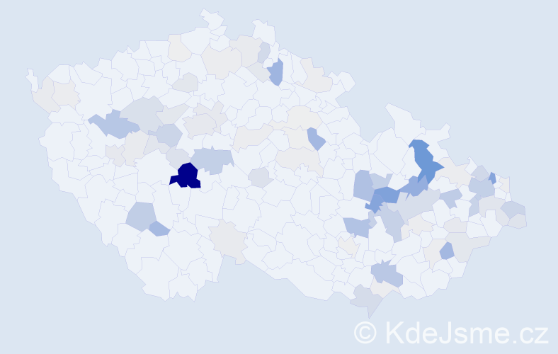 Příjmení: 'Kopka', počet výskytů 233 v celé ČR