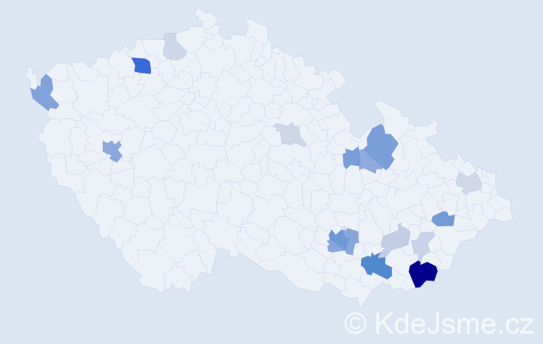 Příjmení: 'Mikliš', počet výskytů 51 v celé ČR