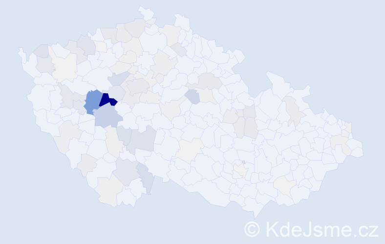 Příjmení: 'Štochl', počet výskytů 385 v celé ČR