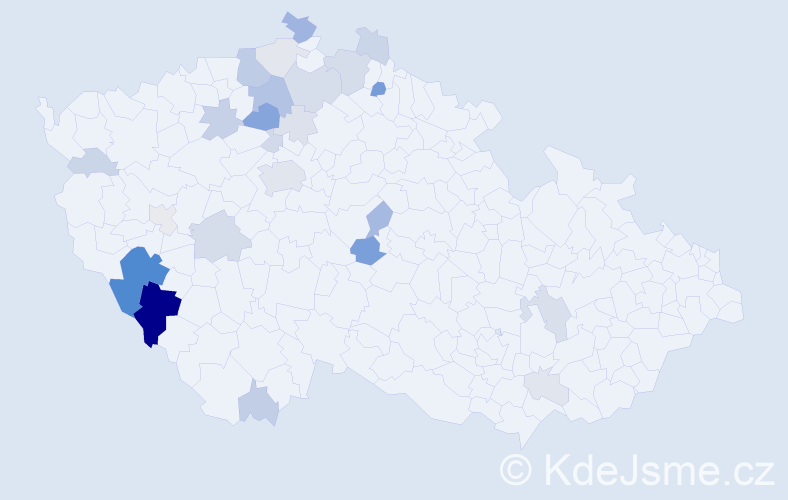 Příjmení: 'Patlejch', počet výskytů 80 v celé ČR