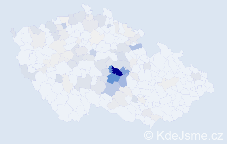 Příjmení: 'Zvolánek', počet výskytů 423 v celé ČR