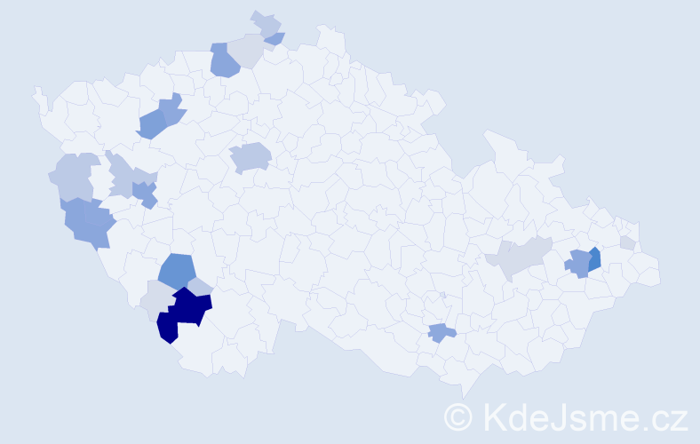 Příjmení: 'Kotrc', počet výskytů 82 v celé ČR