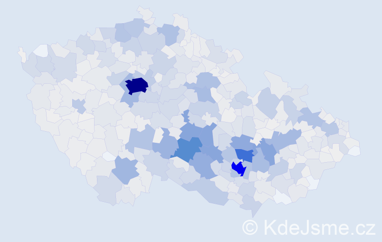 Příjmení: 'Musilová', počet výskytů 6783 v celé ČR