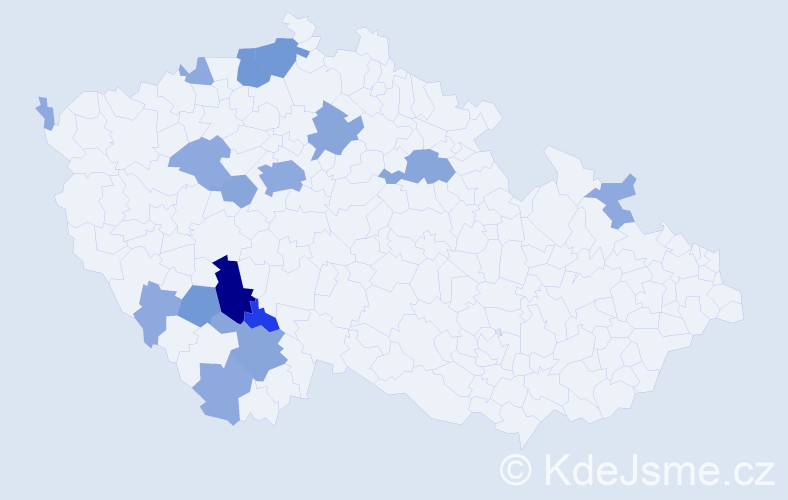 Příjmení: 'Schánělec', počet výskytů 41 v celé ČR