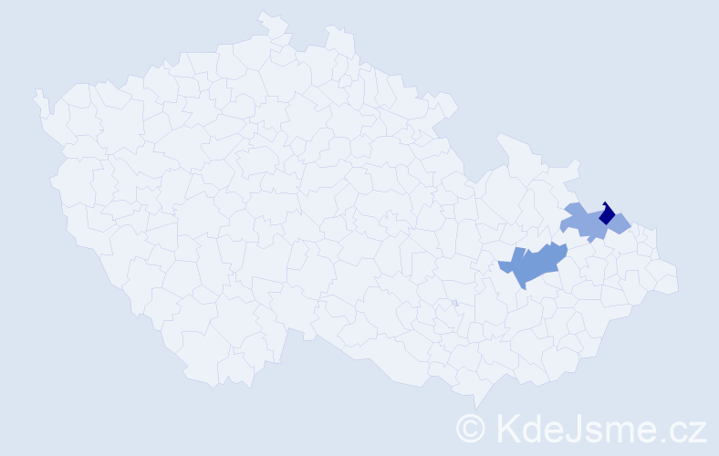 Příjmení: 'Hoheislová', počet výskytů 17 v celé ČR