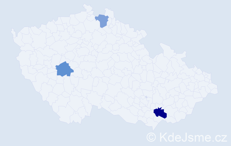 Příjmení: 'Čergeová', počet výskytů 4 v celé ČR