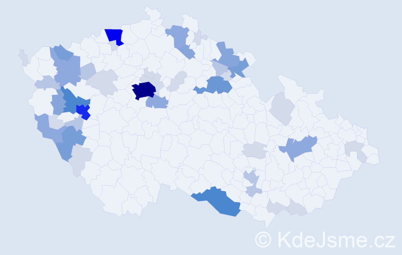 Příjmení: 'Holzknecht', počet výskytů 134 v celé ČR