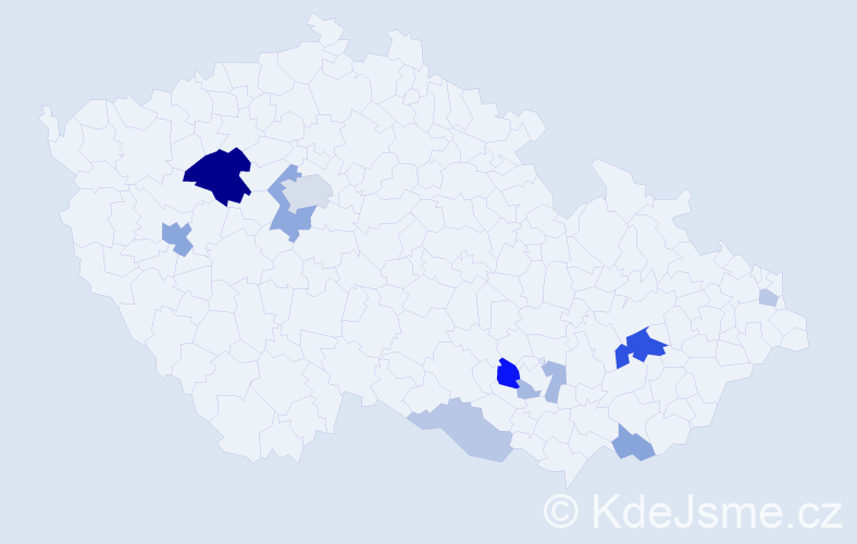 Příjmení: 'Majdan', počet výskytů 26 v celé ČR