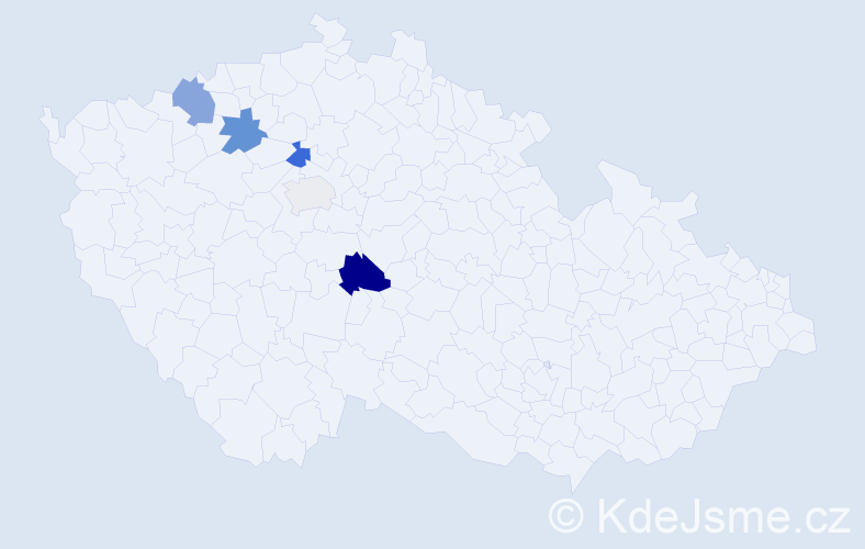 Příjmení: 'Oberleutnerová', počet výskytů 10 v celé ČR