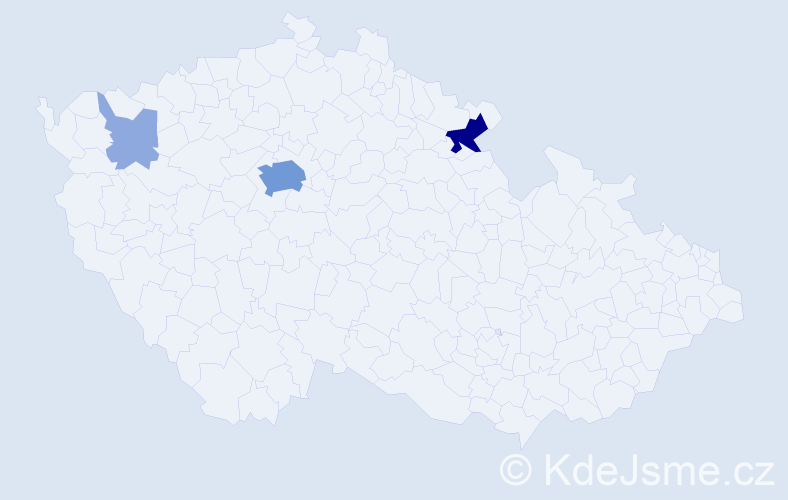 Příjmení: 'Netvalová', počet výskytů 9 v celé ČR