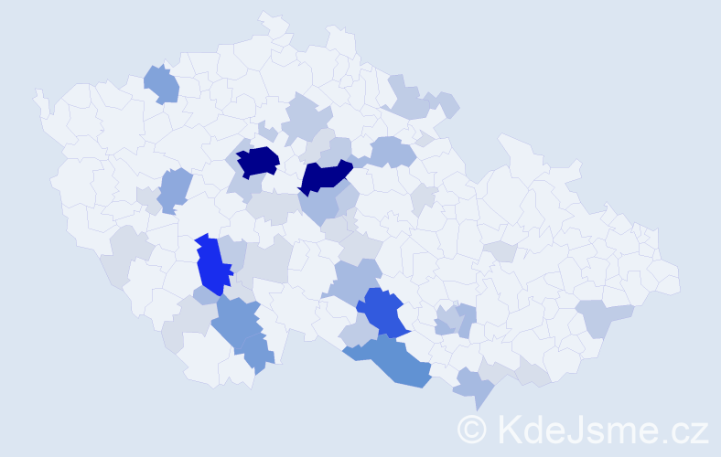 Příjmení: 'Husa', počet výskytů 149 v celé ČR