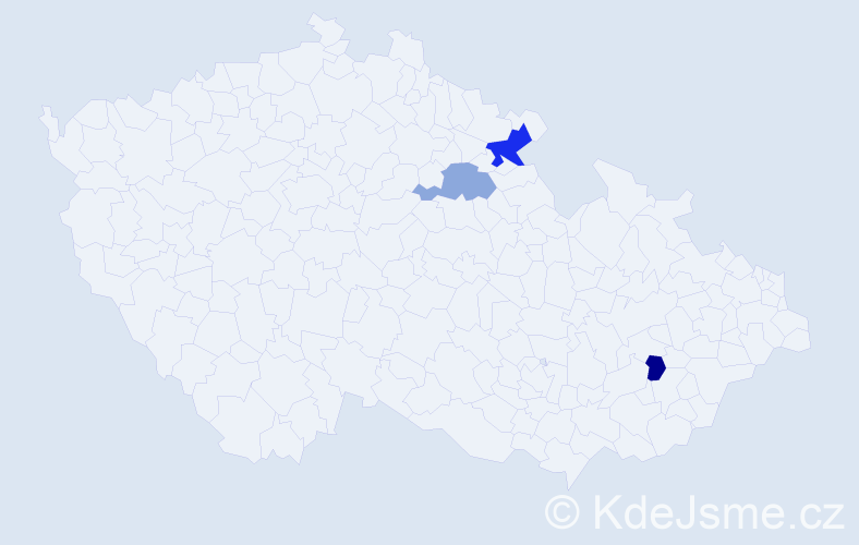 Příjmení: 'Zelić', počet výskytů 4 v celé ČR