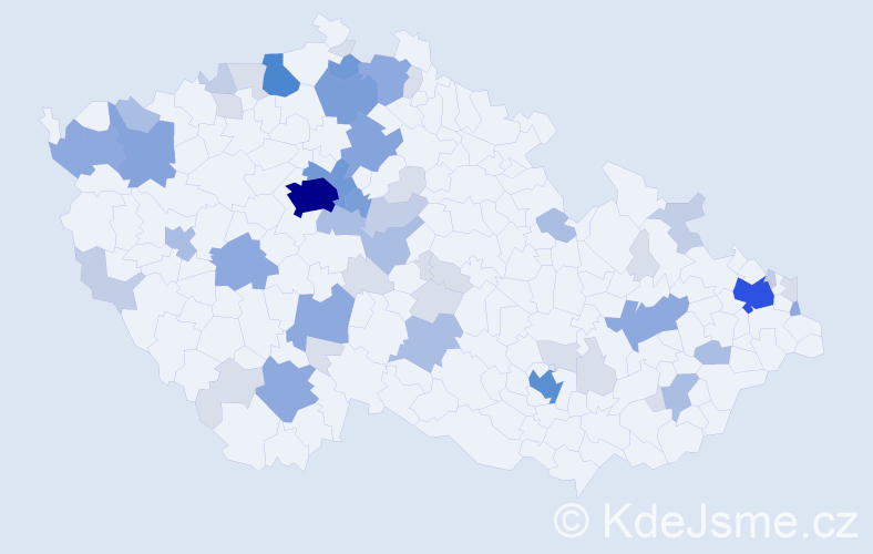 Příjmení: 'Špak', počet výskytů 170 v celé ČR