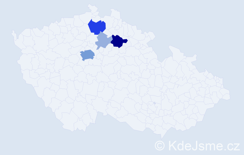 Příjmení: 'Nosák', počet výskytů 20 v celé ČR