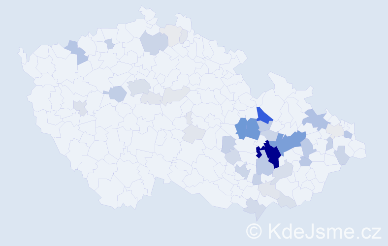 Příjmení: 'Trunečka', počet výskytů 164 v celé ČR