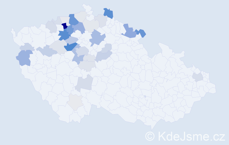 Příjmení: 'Pulchart', počet výskytů 141 v celé ČR