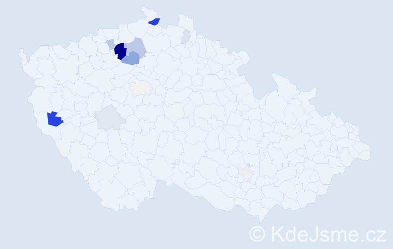 Příjmení: 'Drátovník', počet výskytů 33 v celé ČR