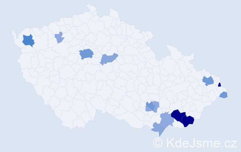 Příjmení: 'Buják', počet výskytů 51 v celé ČR