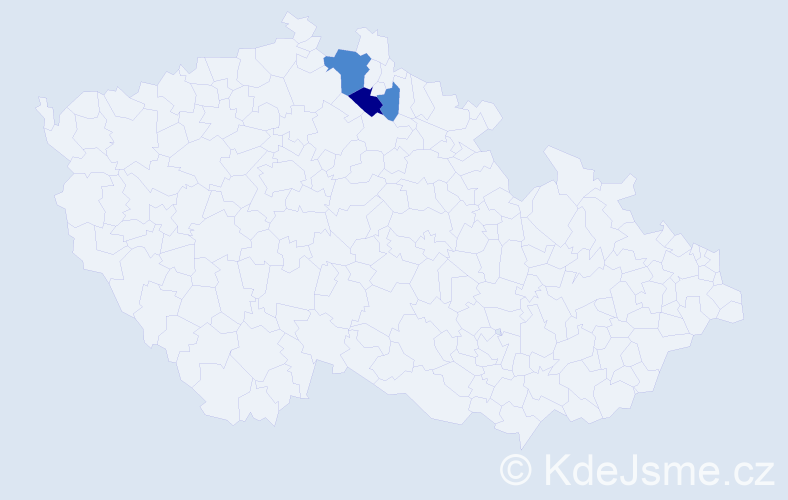 Příjmení: 'Ikerová', počet výskytů 5 v celé ČR