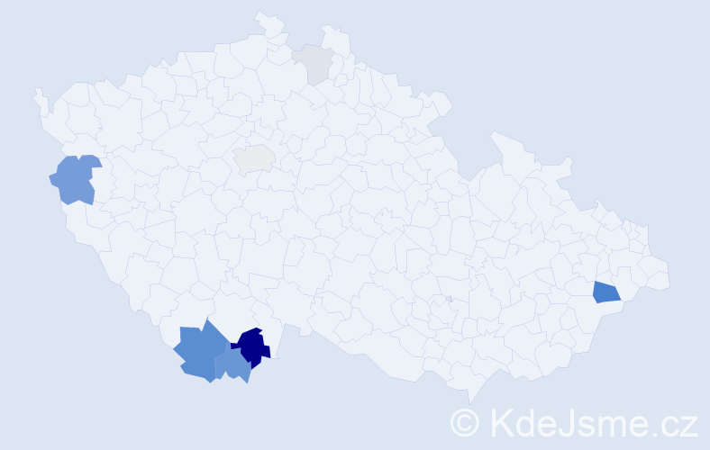 Příjmení: 'Ebenhöhová', počet výskytů 23 v celé ČR