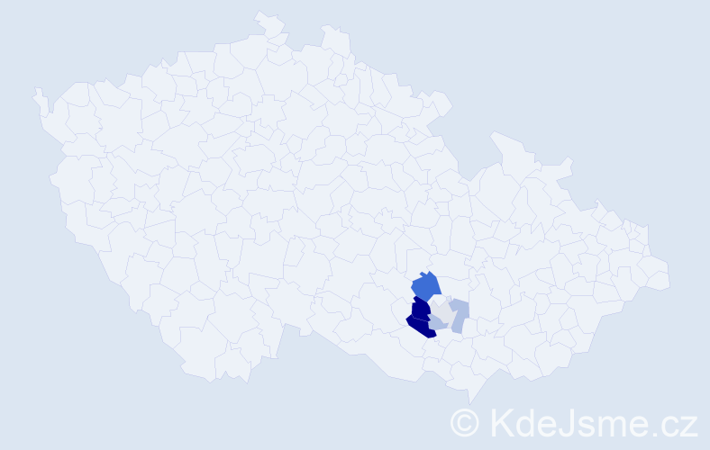 Příjmení: 'Kokolia', počet výskytů 10 v celé ČR