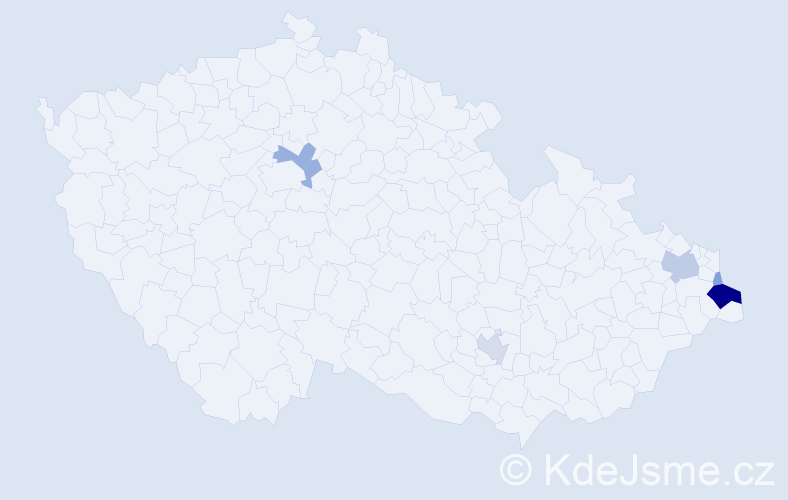 Příjmení: 'Bystrzycki', počet výskytů 16 v celé ČR