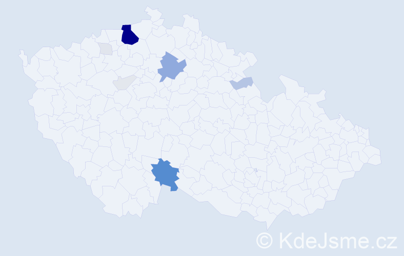 Příjmení: 'Cibrík', počet výskytů 58 v celé ČR