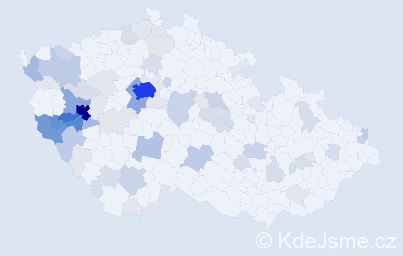 Příjmení: 'Štenglová', počet výskytů 249 v celé ČR