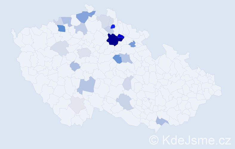 Příjmení: 'Kosejk', počet výskytů 83 v celé ČR