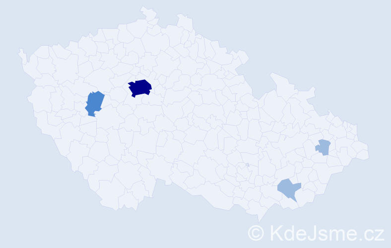 Příjmení: 'Križánek', počet výskytů 8 v celé ČR