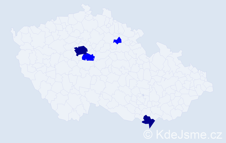 Příjmení: 'Pyntya', počet výskytů 6 v celé ČR