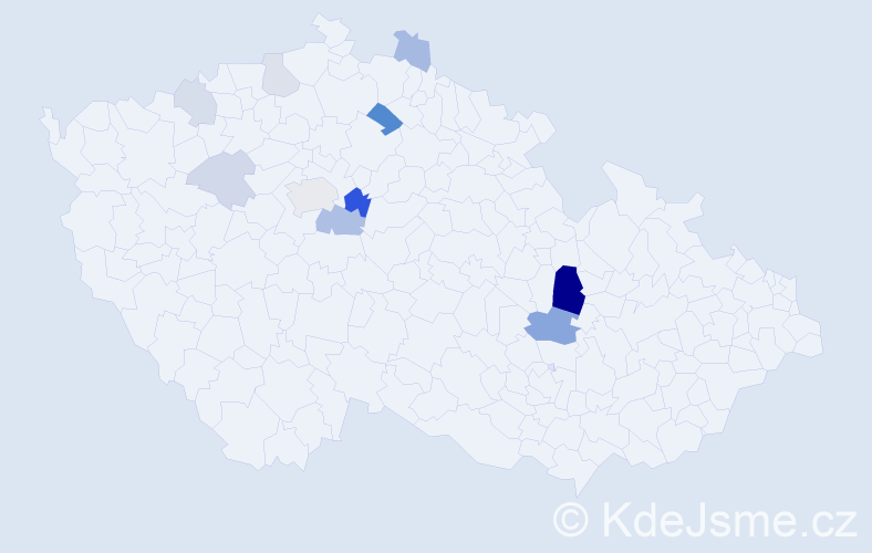 Příjmení: 'Kleger', počet výskytů 24 v celé ČR