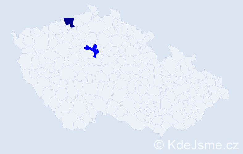 Příjmení: 'Mäčková', počet výskytů 3 v celé ČR