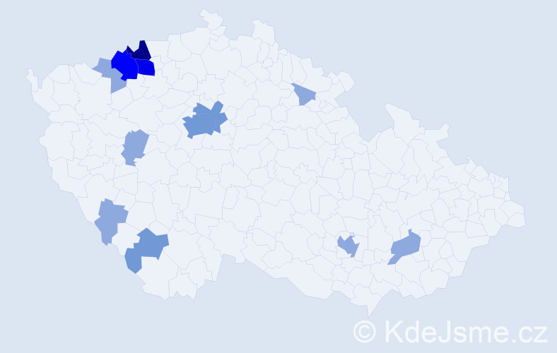 Příjmení: 'Kundert', počet výskytů 27 v celé ČR
