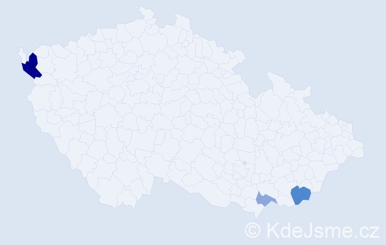 Příjmení: 'Meindlschmid', počet výskytů 7 v celé ČR