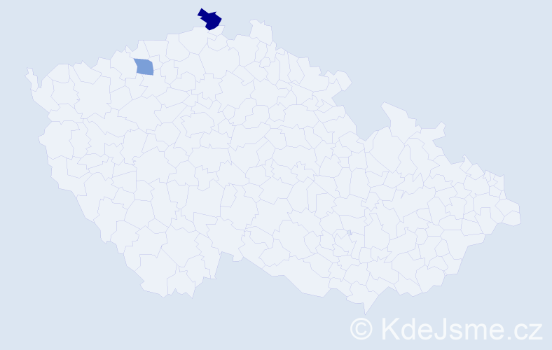 Příjmení: 'Hamprechtová', počet výskytů 8 v celé ČR