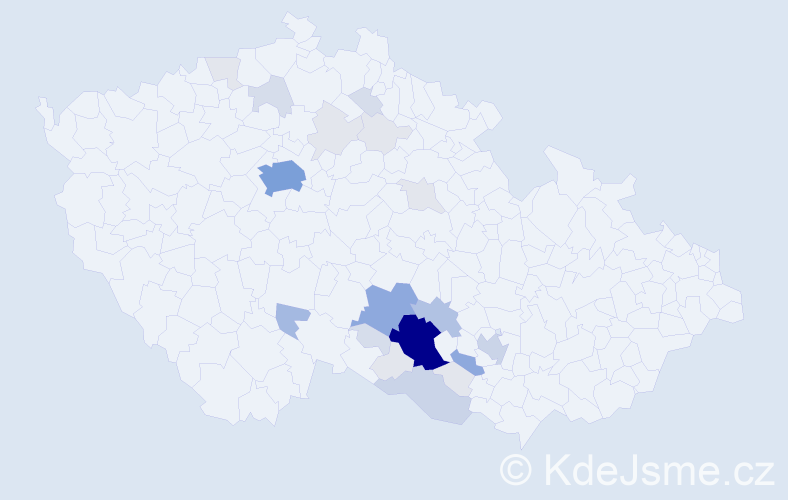 Příjmení: 'Bartejs', počet výskytů 93 v celé ČR