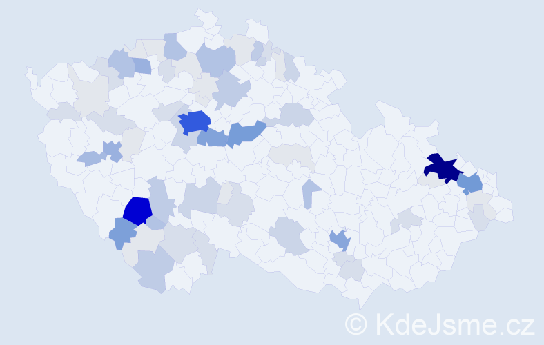 Příjmení: 'Rychtář', počet výskytů 273 v celé ČR