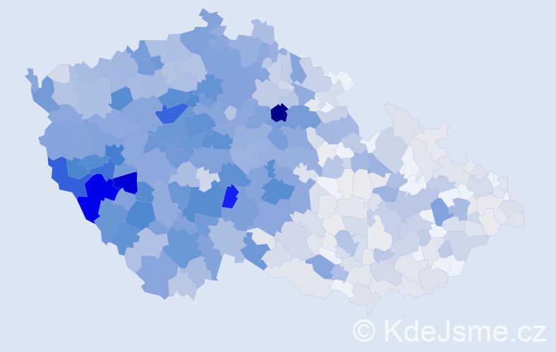 Příjmení: 'Kohout', počet výskytů 3848 v celé ČR