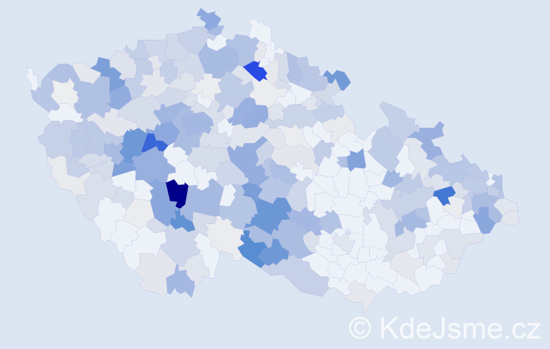 Příjmení: 'Andělová', počet výskytů 1288 v celé ČR