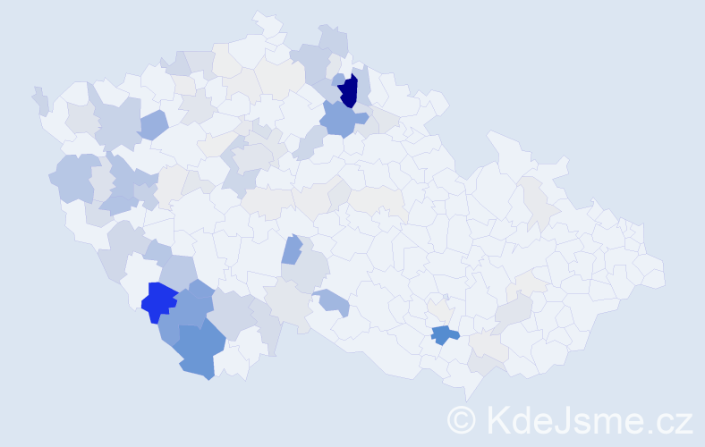 Příjmení: 'Kordík', počet výskytů 331 v celé ČR