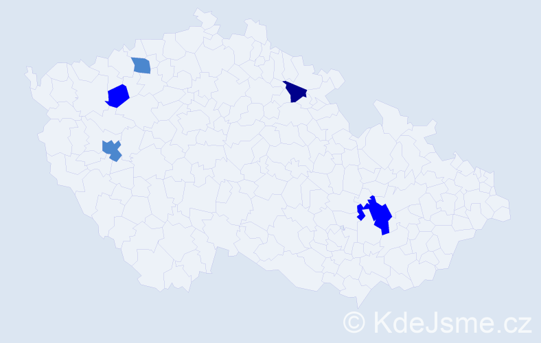 Příjmení: 'Erva', počet výskytů 9 v celé ČR