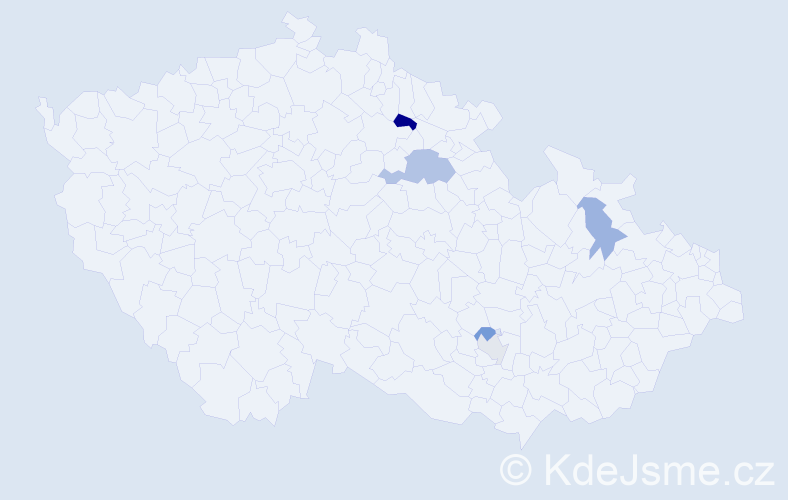 Příjmení: 'Vilimská', počet výskytů 7 v celé ČR
