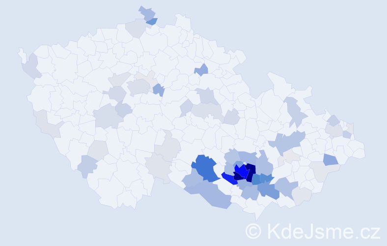 Příjmení: 'Blatná', počet výskytů 310 v celé ČR