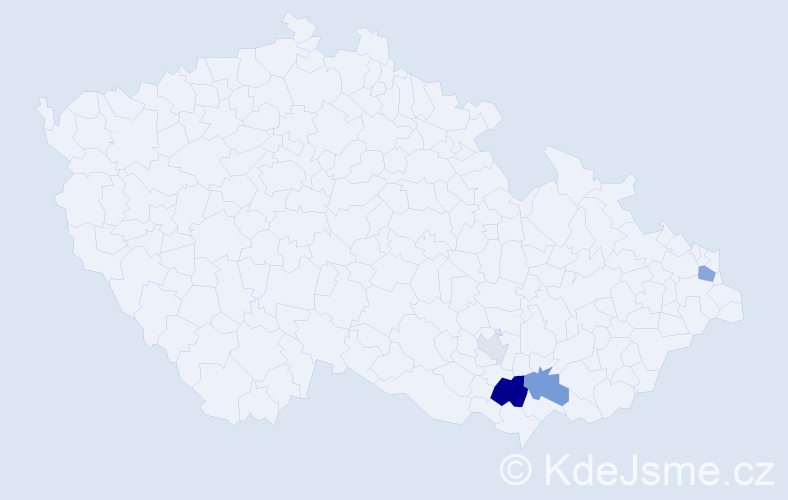 Příjmení: 'Ruizl', počet výskytů 9 v celé ČR